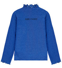 Bobo Choses Blouse - Turtle Neck - Navy Blue w. Glitter