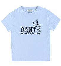 GANT T-Shirt - Dog Print - Frisch Blue