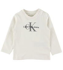 Calvin Klein Bluse - Monogramm - Turteltaube