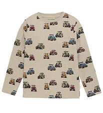 Minymo Blouse - Beige Melange w. Tractors