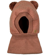 Mikk-Line Balaclava - Wool/Knitted - Burlwood w. Ears