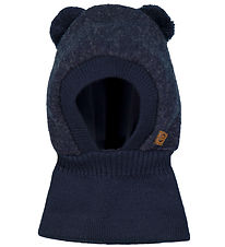 Mikk-Line Balaclava - Wool/Knitted - Blue Nights w. Ears