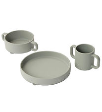 Everleigh & Me Dinner Set - Silicone - 3 Parts - Charcoal