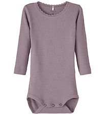 Name It Bodysuit L/æ - Noos - NbfKab - Elderberry/Melange