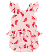 Molo Swimsuit w. Swim Diaper - UV50+ - Nandini - Melon Pink
