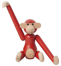 Kay Bojesen Woodfigure - Monkey - 9.5 cm - Vintage - Mini - Red