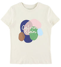 Calvin Klein T-Shirt - Multi Colour Grafik - Turteltaube