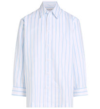 Calvin Klein Shirt - Striped Oxford - White/Blue Stripe