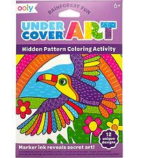 Ooly Coloring sheet - Undercover Art - 12 pcs - Rainforest Fun