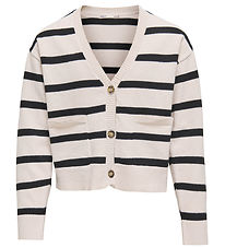 Kids Only Cardigan - Knitted - KogAma - Birch/Black