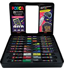 Posca Markers w. Metal box - 20 pcs - Groovy Colours