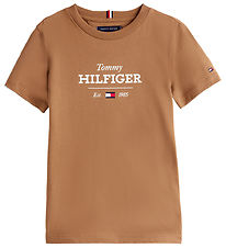 Tommy Hilfiger Stuttermabolur - Eingerð 1985 - Hickory