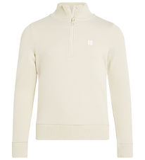 Calvin Klein Peysa - Einrit Mini Merki Hálf-rennilás - Skjaldbak