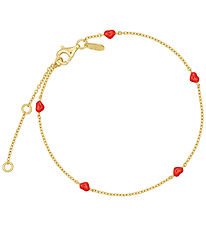 Design Letters Bracelet - Little BIG Love - Gold/Red