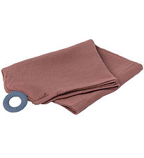Doomoo ammeteppe m. Bitering - Muslin - 100x85 cm - Terracotta