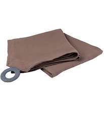 Doomoo ammeteppe m. Bitering - Muslin - 100x85 cm - Brun