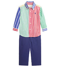 Polo Ralph Lauren Hemd/Hosen - Navy/Mehrfarbig m. Streifen