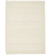 Cam Cam Baby Blanket - Knitted - Pointelle - Off White