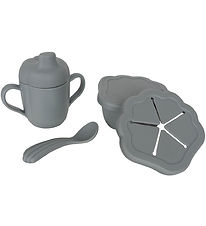 Set de Vaisselle Konges Sløjd - Silicone - 3 Parties - Light Blu