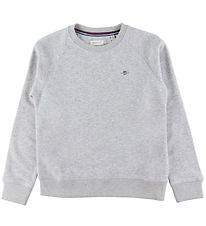 GANT Sweatshirt - Shield C-Ausschnitt - Light Grey Melange