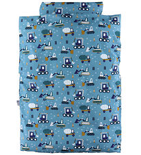 Nørgaard Madsens Bedding - Junior - Blue w. Work machines