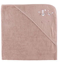 Nørgaard Madsens Handduk m. huva - 75x75 cm - Mauve m. Lövre