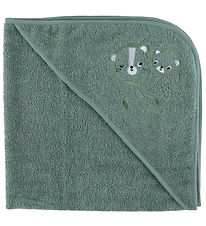 Nørgaard Madsens Hooded Towel - 75x75 cm - Green w. Lupper