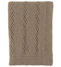 Nørgaard Madsens Tagesdecke - 75x100 cm - Wolle - Karamellbraun