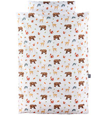 Nørgaard Madsens Bedding - Baby - White w. Animals of the forest
