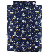 Nørgaard Madsens Bedding - Baby - Navy w. Work machines