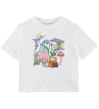 Stella McCartney Kids Stuttermabolur - Ivory M. Prentað