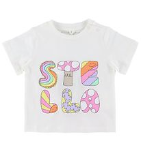 Stella McCartney Kids Stuttermabolur - Ivory M. Prentað