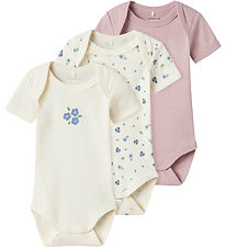 Name It Bodysuits k/æ - Noos - NbfBody - 3-Pack - Jet Stream Flo