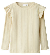 Name It Blouse - Noos - NmfJulia - Summer Sand w. Pointelle