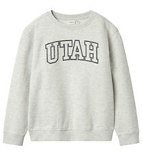 Name It Peysa - NkfTaloy - Light Grey Melange M. Prentað