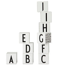 Design Letters Stacking Blocks - A-Z - White w. Alphabet