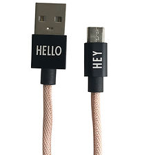 Design Letters Lightning Charging Cable - 1 M - Pink