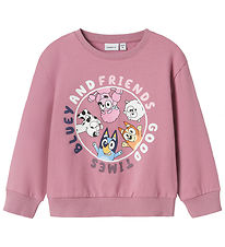 Name It Sweatshirt - NmfNira Bluey - Mauve Orchid w. Print