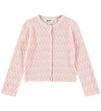Molo Cardigan - Strick - Gigi - Charlotte Pink m. Lochmuster