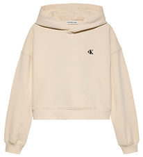 Calvin Klein Hoodie - Handwriting Logo - Turtledove