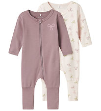 Name It Pyjamasdräkt - Noos - 2-pack - NbfNightsuit - Knappt Ros