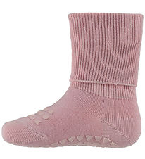 GoBabyGo Strumpor m. Halkskydd - Ull - Rose Blush