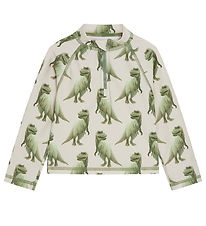 Hust and Claire Badeshirt - Maiak - UV50+ - Seegras m. Dinosaur
