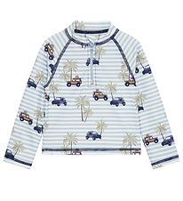 Hust and Claire Badeshirt - Maiak - UV50+ - Weiß/Blau
