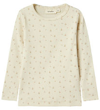 Lil' Atelier Blouse - Rib - NmfGago - Turtledove/Flower
