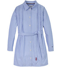 Tommy Hilfiger Blusenkleid - Hellblau/weiß gestreift