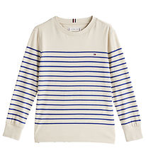 Tommy Hilfiger Bluse - Beige/Blau Gestreift