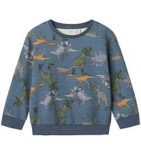 Name It Peysa - NmmBenja - China Blue M. Dino print