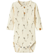 Lil' Atelier Bodysuit L/æ - Rib - NbmGavo - Turtledove/KITES