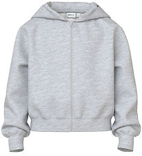 Name It Cardigan w. Hood - Noos - NkfMillie - Light Grey Melang